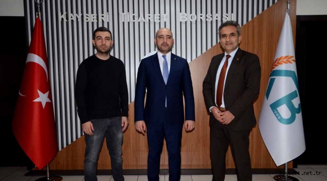 AGSYD Kayseri Şube Başkanı Kaymaz, Borsa Başkanı Bağlamış'ı Ziyaret Etti
