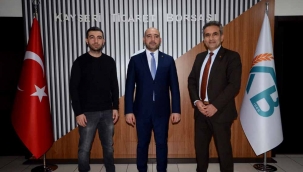AGSYD Kayseri Şube Başkanı Kaymaz, Borsa Başkanı Bağlamış'ı Ziyaret Etti