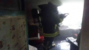 Müstakil evde çıkan yangın itfaiye tarafından söndürüldü