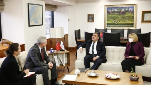 Dışişleri Bakan Yardımcısı ve AB Başkanı Büyükelçi Faruk Kaymakcı Moldova'nın Ankara Büyükelçisi Dmitri Croitor ile Biraraya Geldi