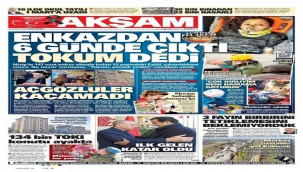 Enkazdan 6 günde çıktı 'Tokum' dedi - 13 Şubat gazete manşetleri - Resim 1