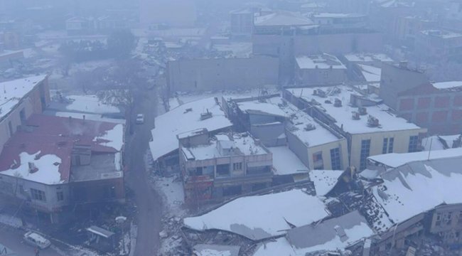 Kahramanmaraş Elbistan'daki yıkım havadan görüntülendi