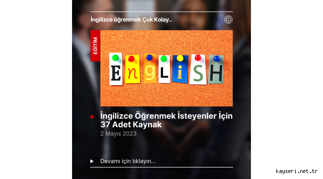 İngilizce Öğrenmek İsteyenler İçin 37 Adet Kaynak