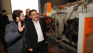 Kayseri Valisi Gökmen ÇİÇEK PINARSAN ELEKTRİK ve PLASTİK fabrikasını ziyaret etti.