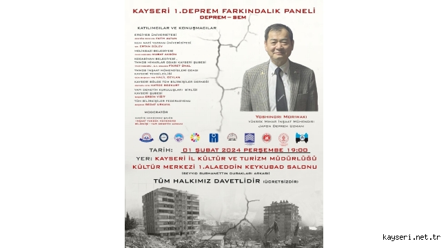 Kayseri'de Deprem Farkındalığı Paneli düzenleniyor