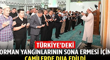 Türkiye'deki orman yangınlarının sona ermesi için camilerde dua edildi