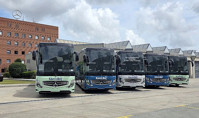 KÂMİL KOÇ İŞ ORTAKLARIYLA BİRLİKTE BÜYÜMEYE DEVAM EDİYOR: Modelsan, 5 yeni Mercedes Travego yatırımıyla Kâmil Koç filosuna güç kattı
